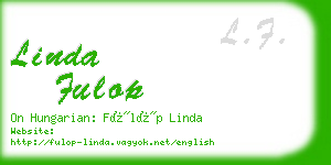 linda fulop business card